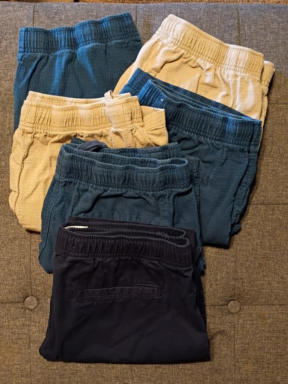 Old Navy Cotton Blend Pull-On Shorts in Blue and Tan